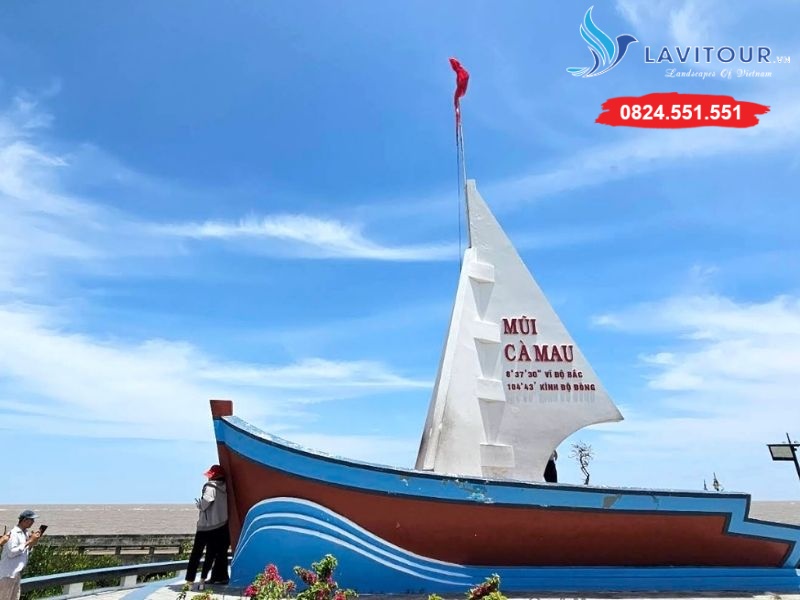 SÓC TRĂNG - ĐẤT MŨI CÀ MAU - CẦN THƠ 3N2Đ - ĂN TỐI DU THUYỀN 11 Biểu tượng con tàu Đất Mũi
